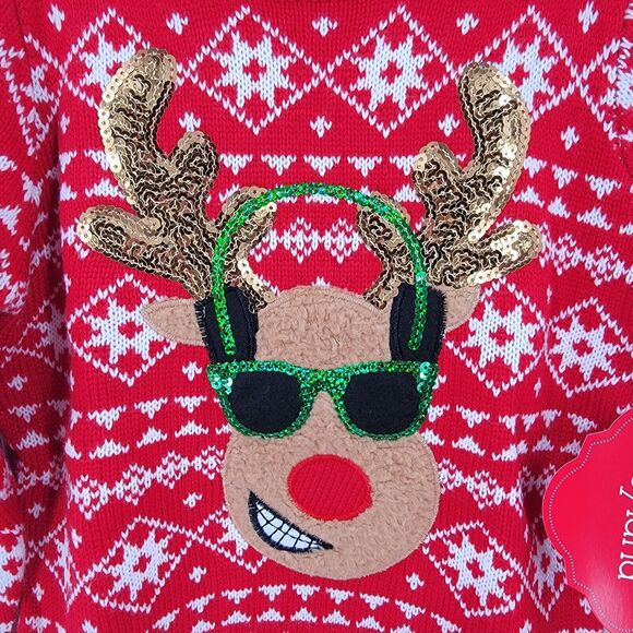 Joyland Sweater Toddler Size 3T Cool Reindeer Fair Isle Christmas Winter Holiday - Picture 3 of 6